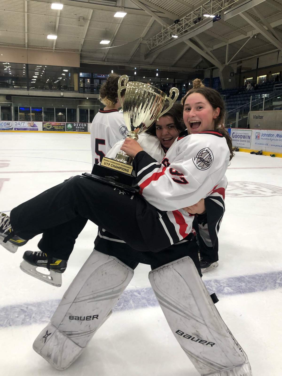 Reagan and her teammate.