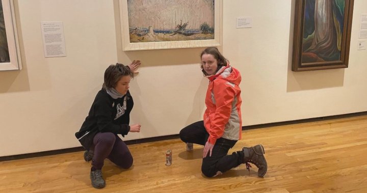 Climate activists target Emily Carr painting at Vancouver Art Gallery with maple syrup
