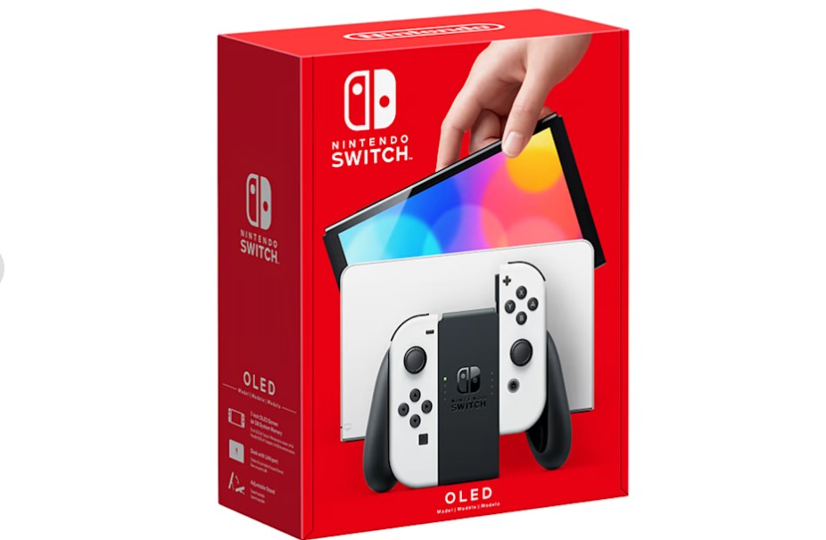 A photo of a Nintendo Switch box