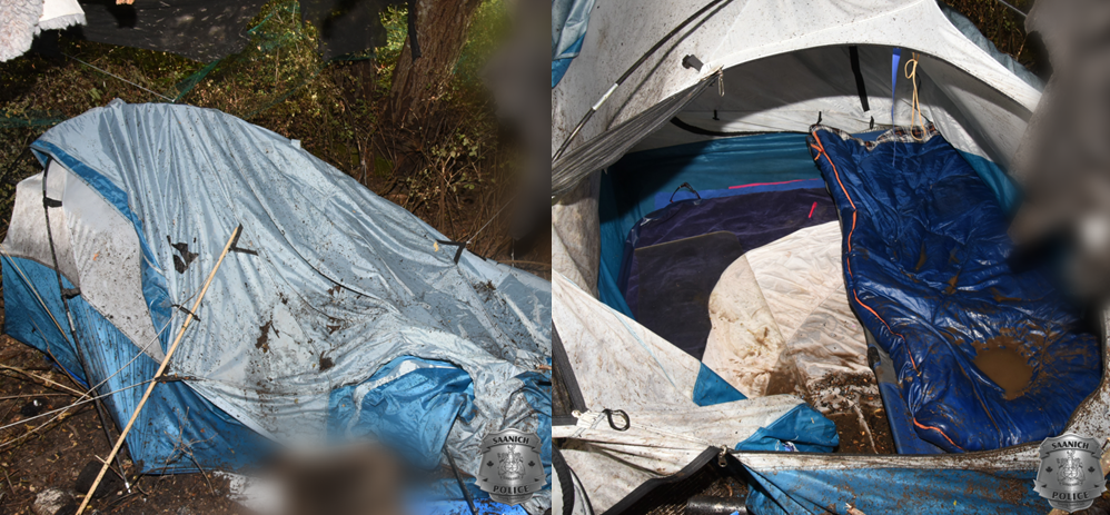 Saanich police are looking to identify the owner of this tent, who was found dead last month.