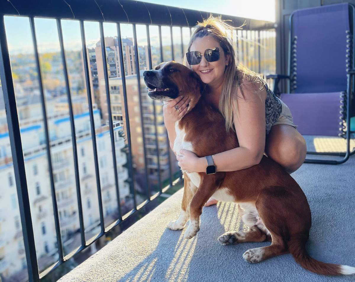 Patricia Coggan and her dog Jackson.