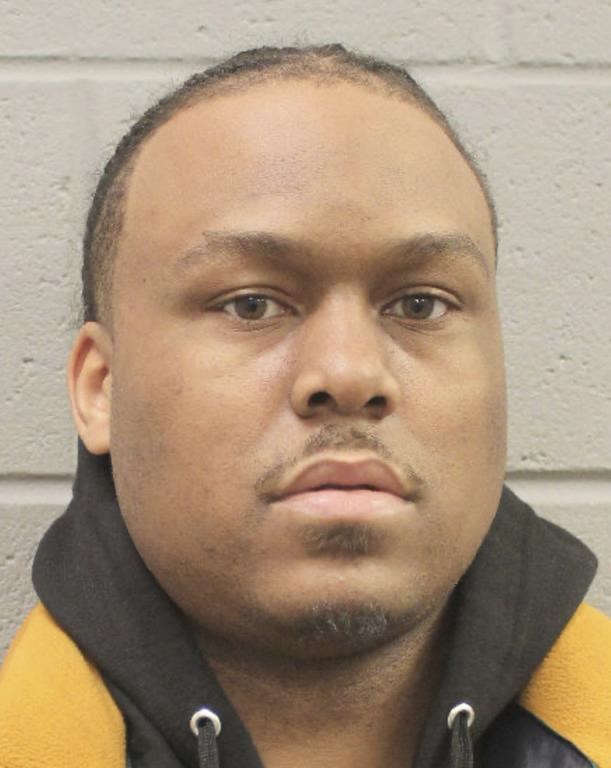 This image provided by the Houston Police Dept., shows Patrick Xavier Clark, 33, who has been arrested in the fatal shooting of rapper Takeoff. (Houston Police Dept. via AP)