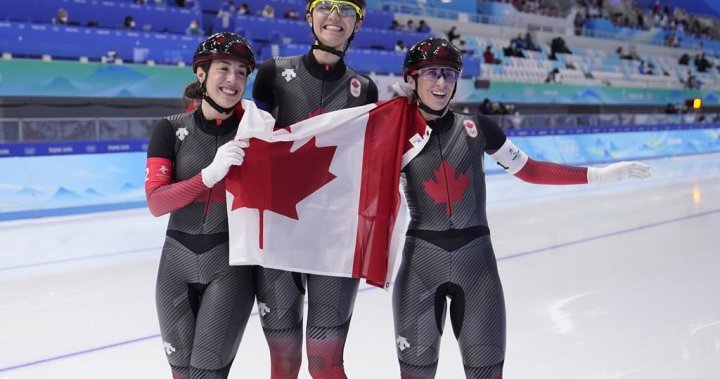 Canada’s Olympic gold medal speedskating trio have eyes on world record