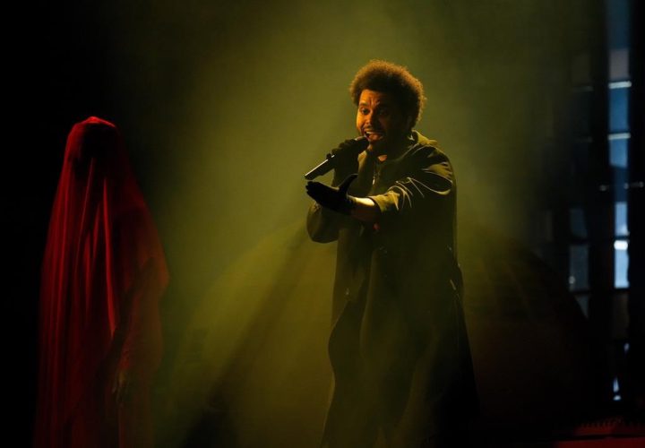 The Weeknd performs in Vancouver, on Tuesday, August 23, 2022. 