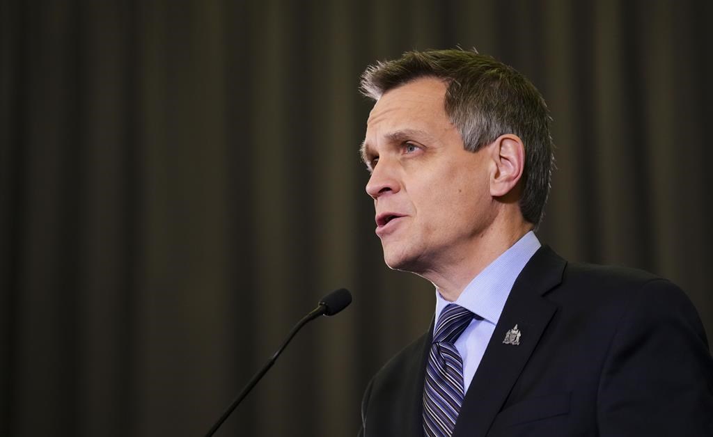 Ottawa Mayor Mark Sutcliffe takes part in a new conference, in Ottawa on Monday, Dec. 5, 2022. 