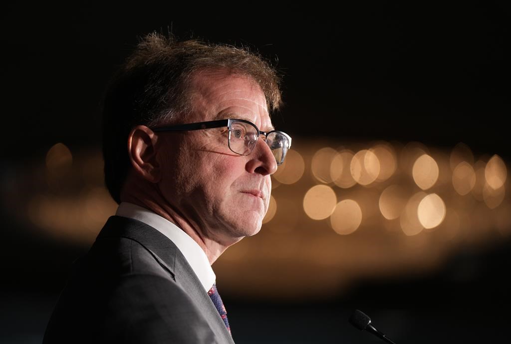 B.C. Health Minister Adrian Dix pauses while responding to questions during a news conference, in Vancouver, on Monday, Nov. 7, 2022. Dix says the latest report on surgery volumes in the province "demonstrates the strength" of the surgical system. THE CANADIAN PRESS/Darryl Dyck.