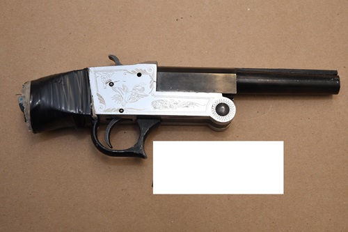Edmonton police released a picture of this weapon they found while searching the SUV involved in the chase.