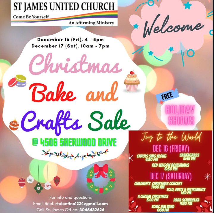 Bake and Craft Sale at St. James United Church GlobalNews Events