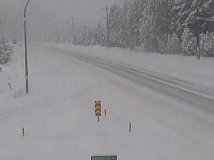 Road and weather conditions at Boston Bar on Saturday morning, Dec. 10, 2022. Boston Bar is around halfway between Hope and Lytton.