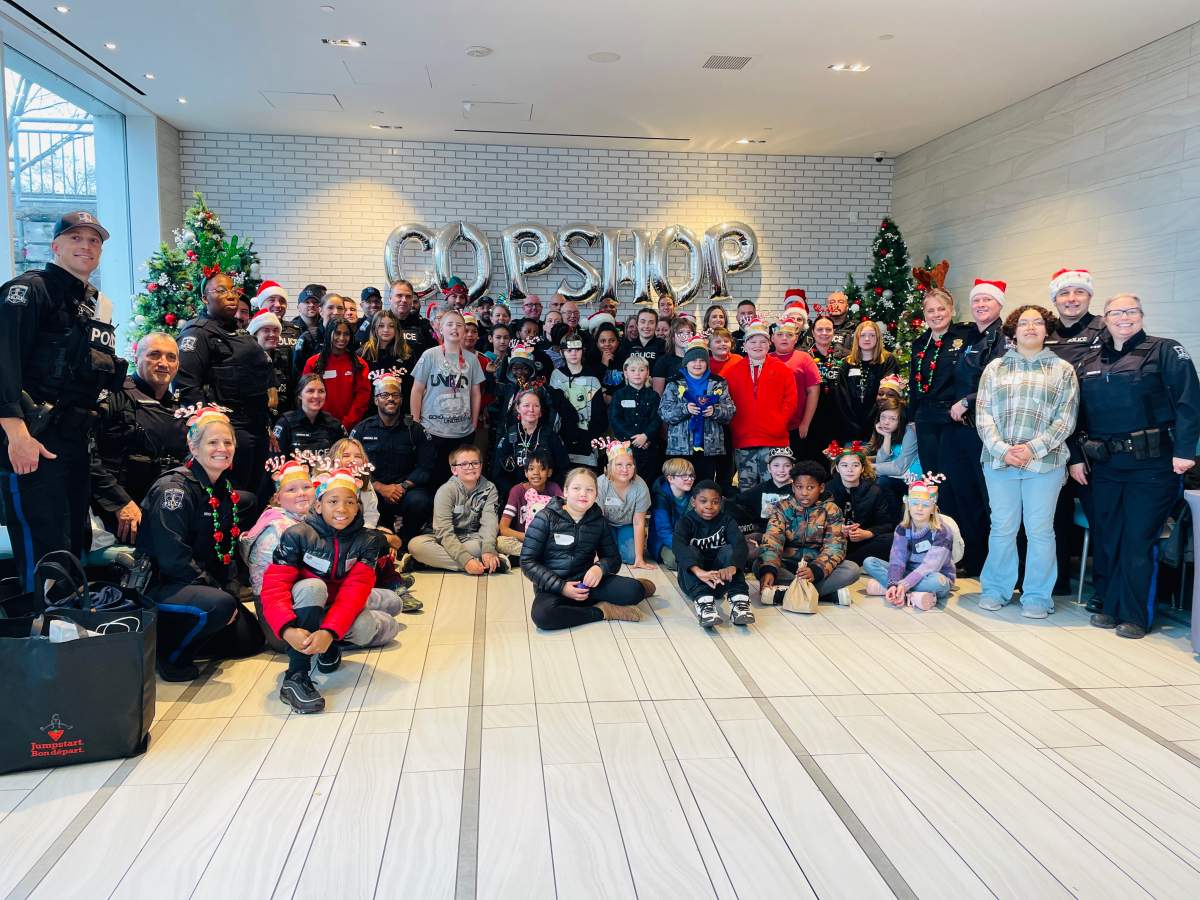 Police officers partnered with kids on Wednesday, Dec. 7 to help make their Christmas wishes come true.