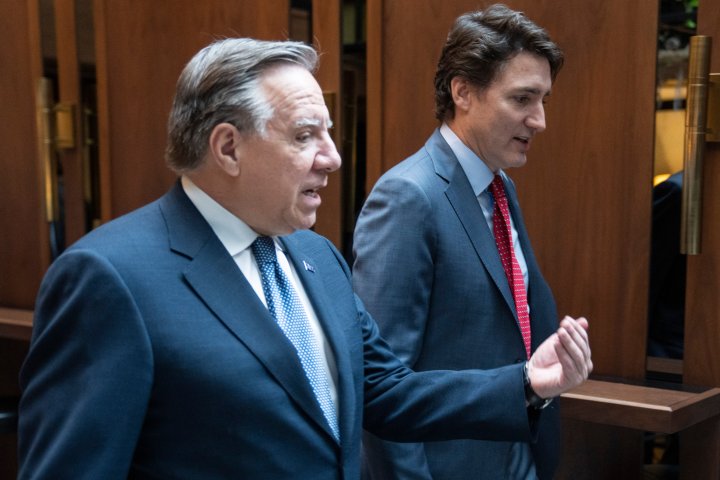 Francois Legault accuses Justin Trudeau of attacking Quebec’s democracy and people