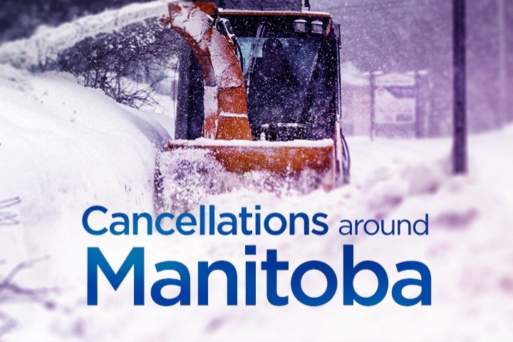 School cancellations around southern Manitoba on Monday, January 30