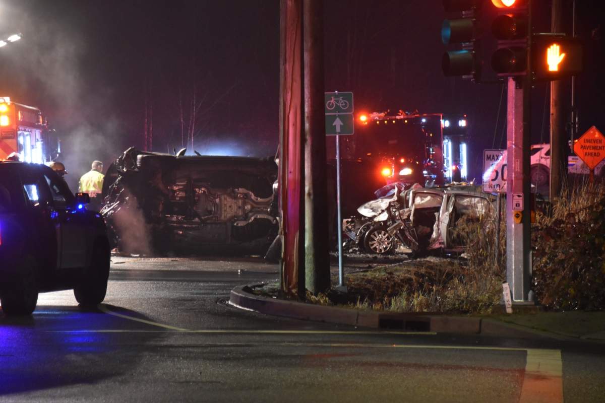 Pictures from the crash depict a violent crash.