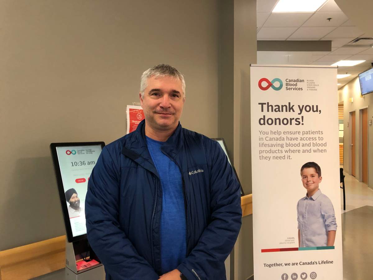Blood donor Michael Boucher.