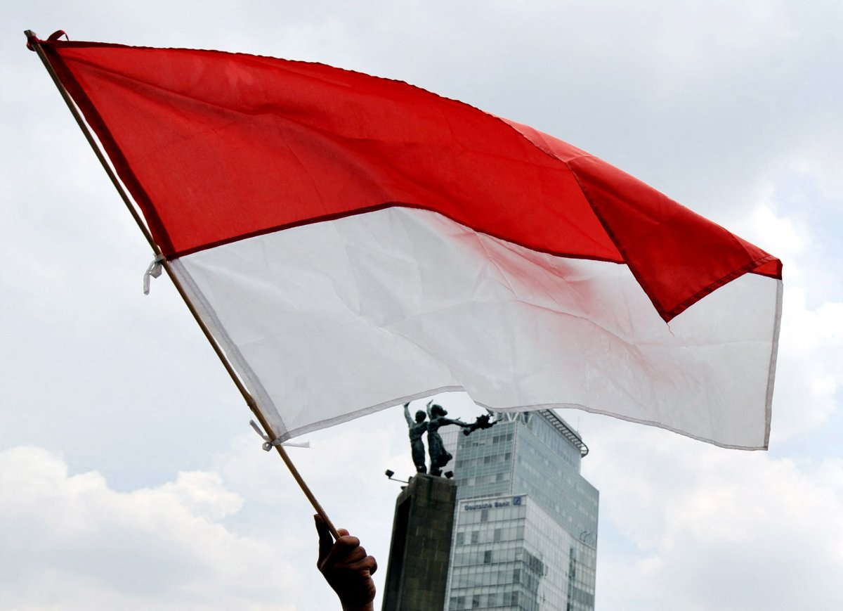 An Indonesian flag.