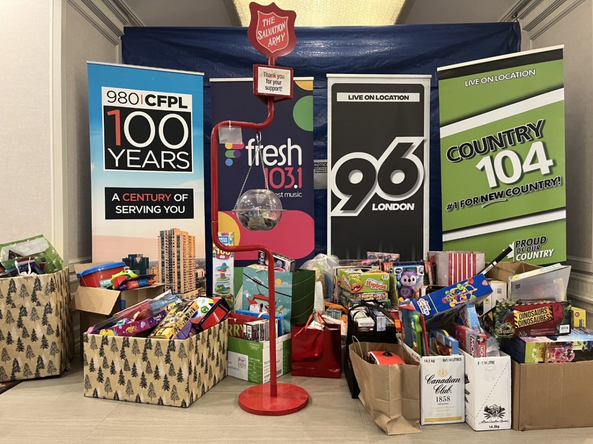 Toys, donations and more piling in at the the Delta Armouries in downtown London, Ont., on Thursday, Dec. 8, as Corus Radio London celebrates their annual Gift a Gift campaign.