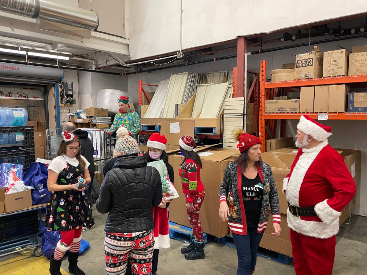 Stocking Stuffers for Seniors delivery day at the London Drugs Unity Square store in central Edmonton, Alta. on Thursday, Dec. 15, 2022.