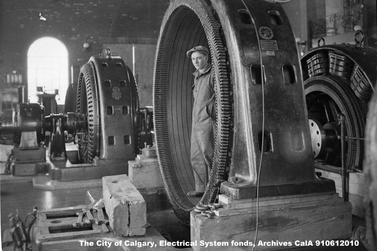A historical photo of Calgary's substation no. 1.