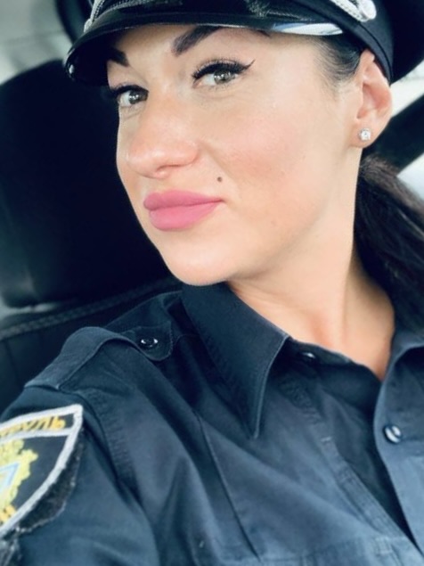 Olha Honcharevska, a Kherson police officer, was detained by Russian occupation forces on Aug. 4.