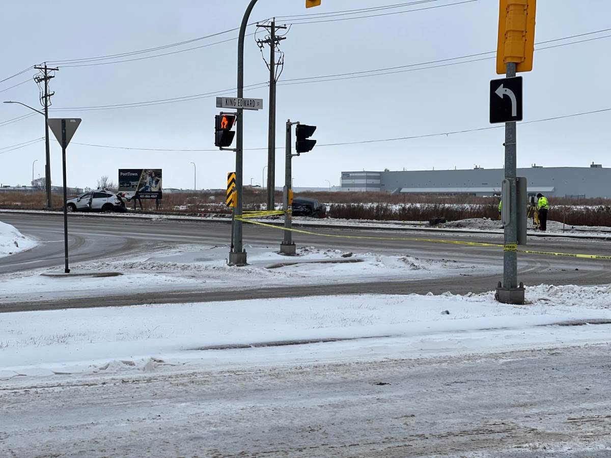 Police investigate the crash.