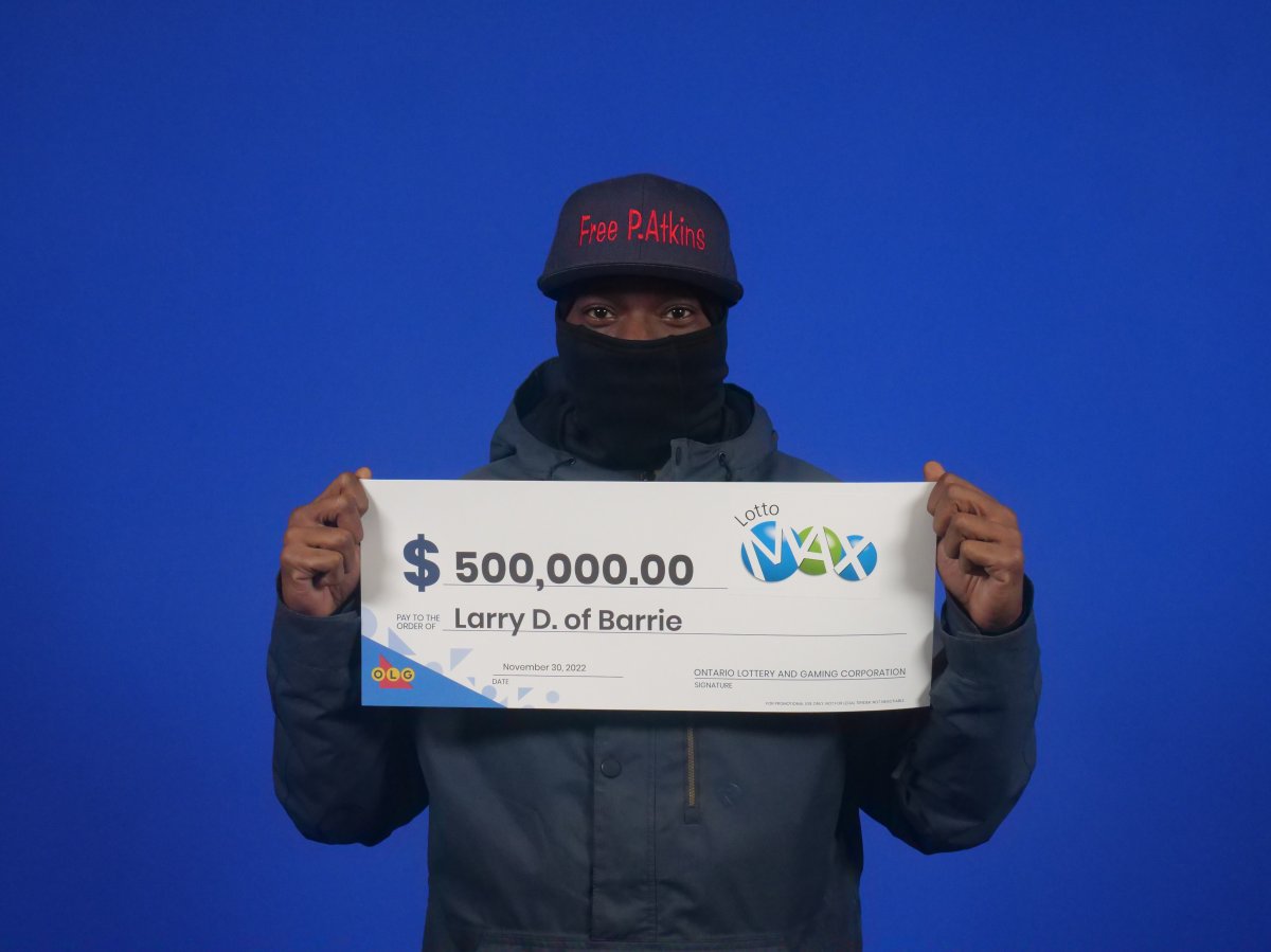 Larry Dennis of Barrie has won a Maxmillions prize worth $500,000 in the Oct. 11, 2022 Lotto Max draw.
