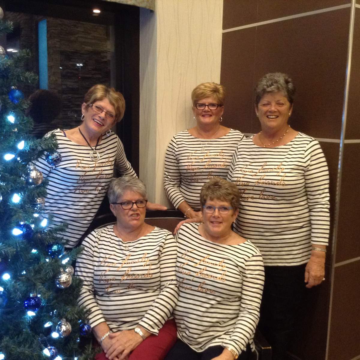 Deborah Yorke (top left) is seen with her sisters.