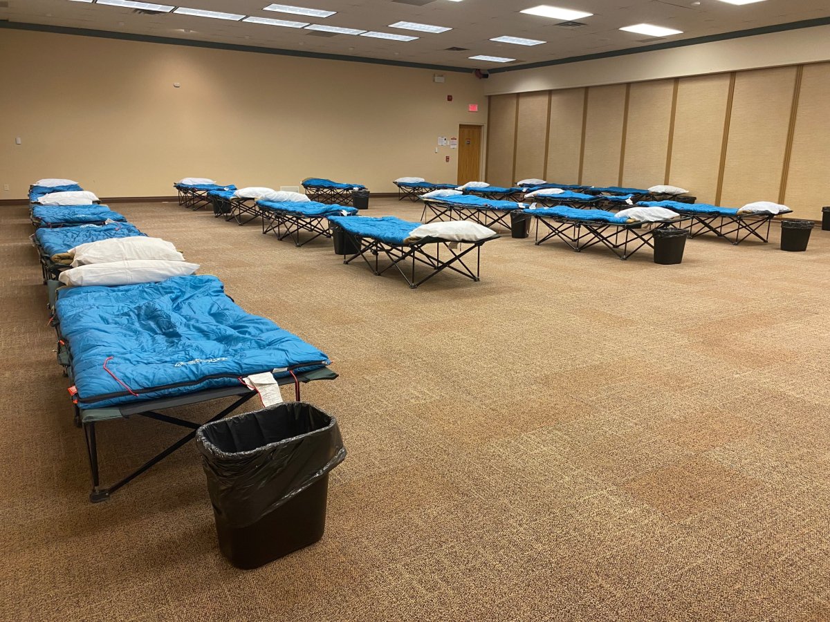 Beds at the new Saskatoon Tribal Council emergency wellness centre. 