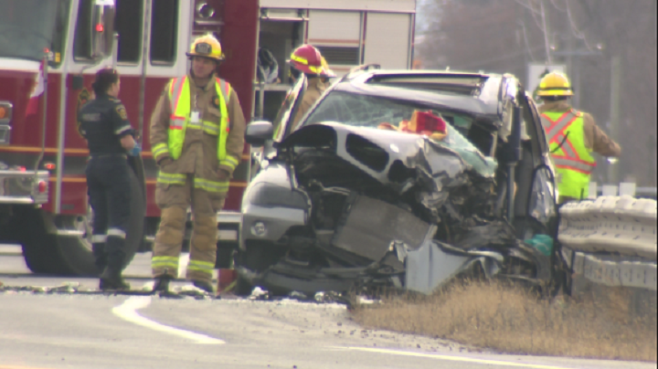Man, 73, dead after vehicle, delivery truck collide head-on in Oshawa, Ont.: police