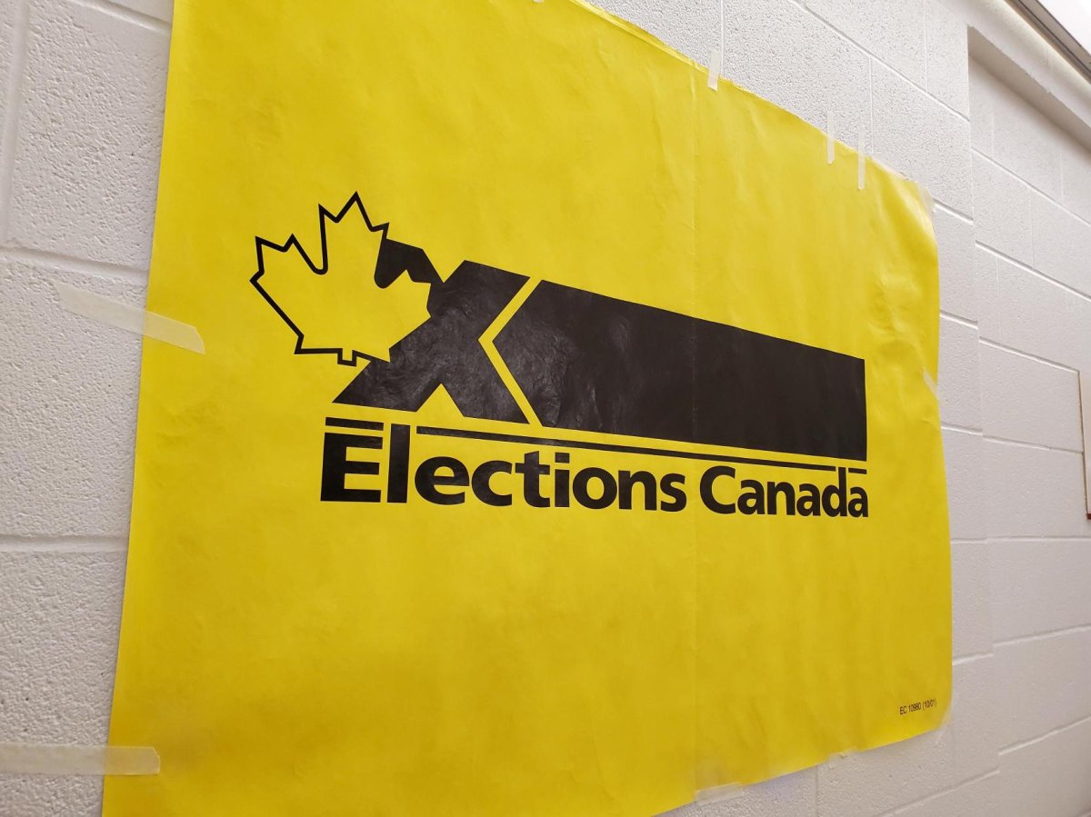An Elections Canada sign is seen in this file image.