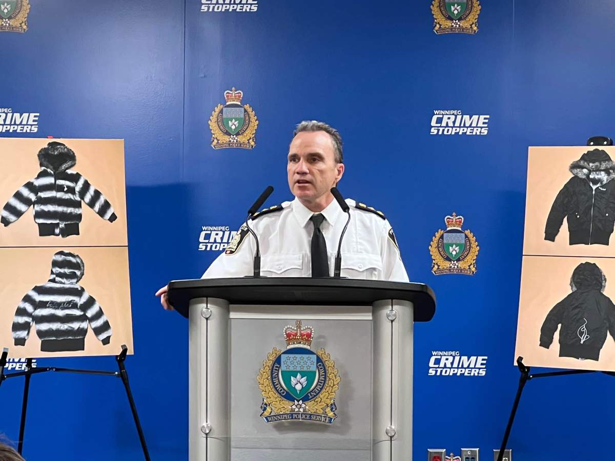 Winnipeg police chief Danny Smyth speaks to media Thursday.