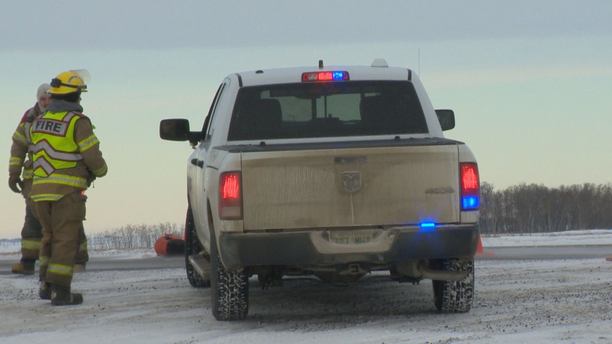 Saskatchewan RCMP are on the scene of a serious collision between a train and vehicle on Highway 16.