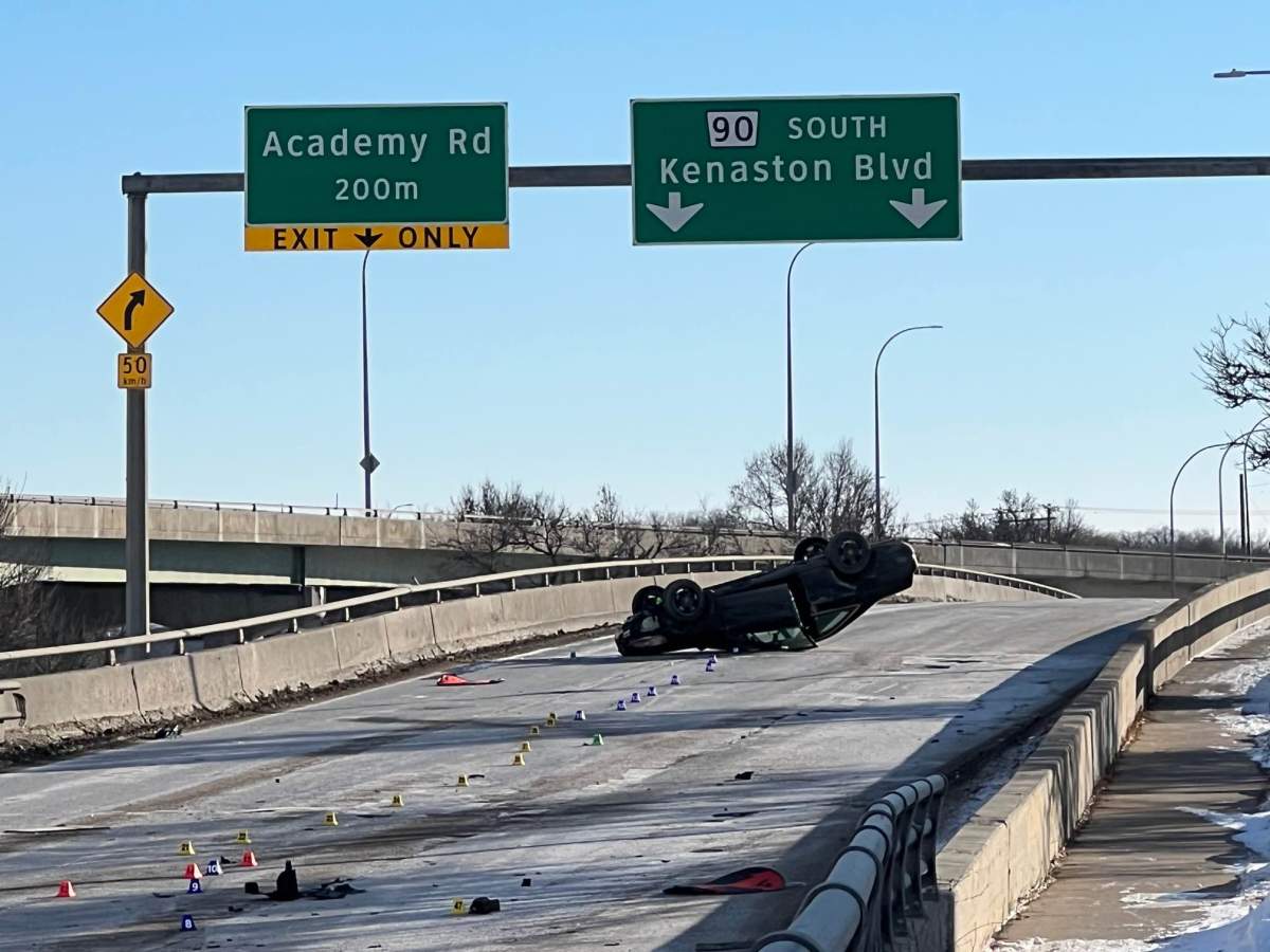 A man has died after being hit by a vehicle in a two-vehicle collision on Saturday in the early morning.  Winnipeg police say.