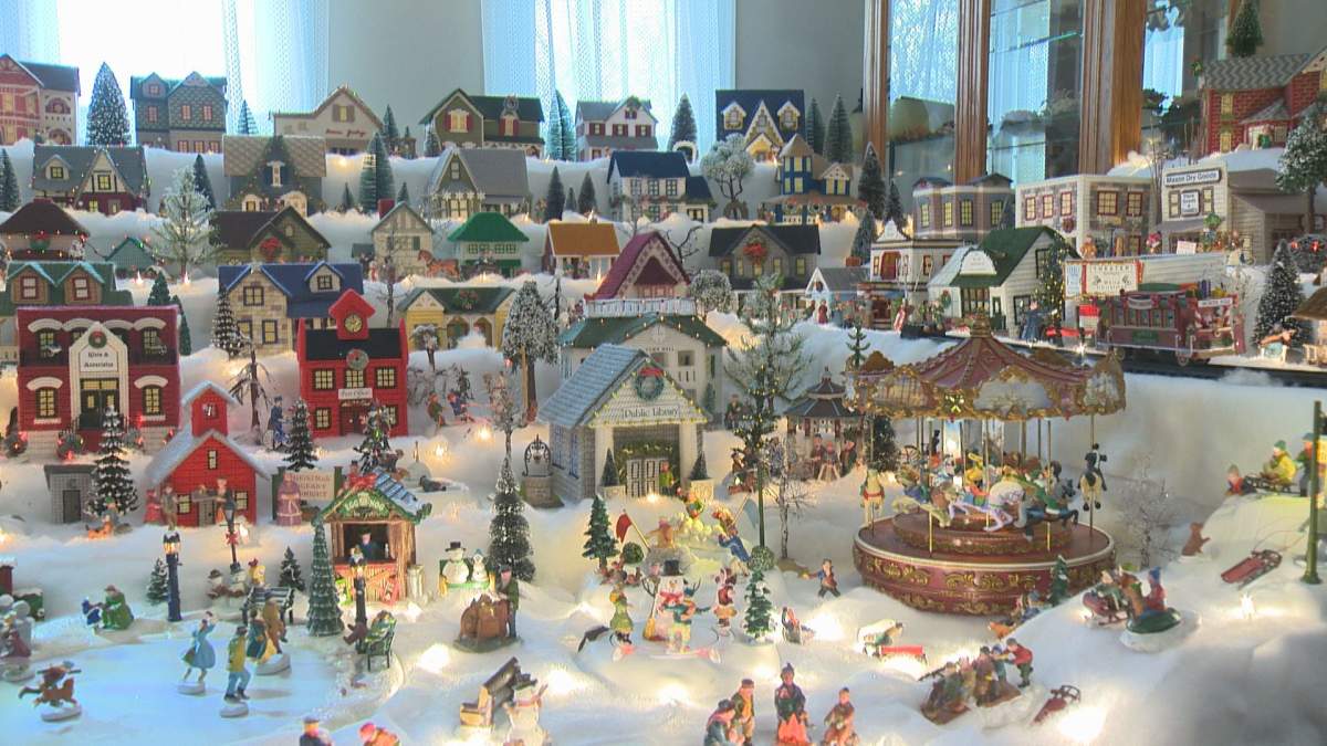 Kim Jones started collecting and building these decorations for her little Christmas village 30 years ago.
