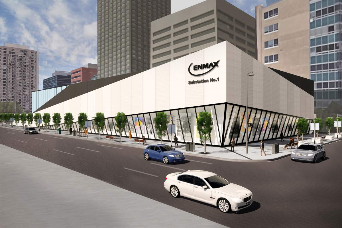 A rendering of the new substation no. 1 Enmax began construction on in December 2022.