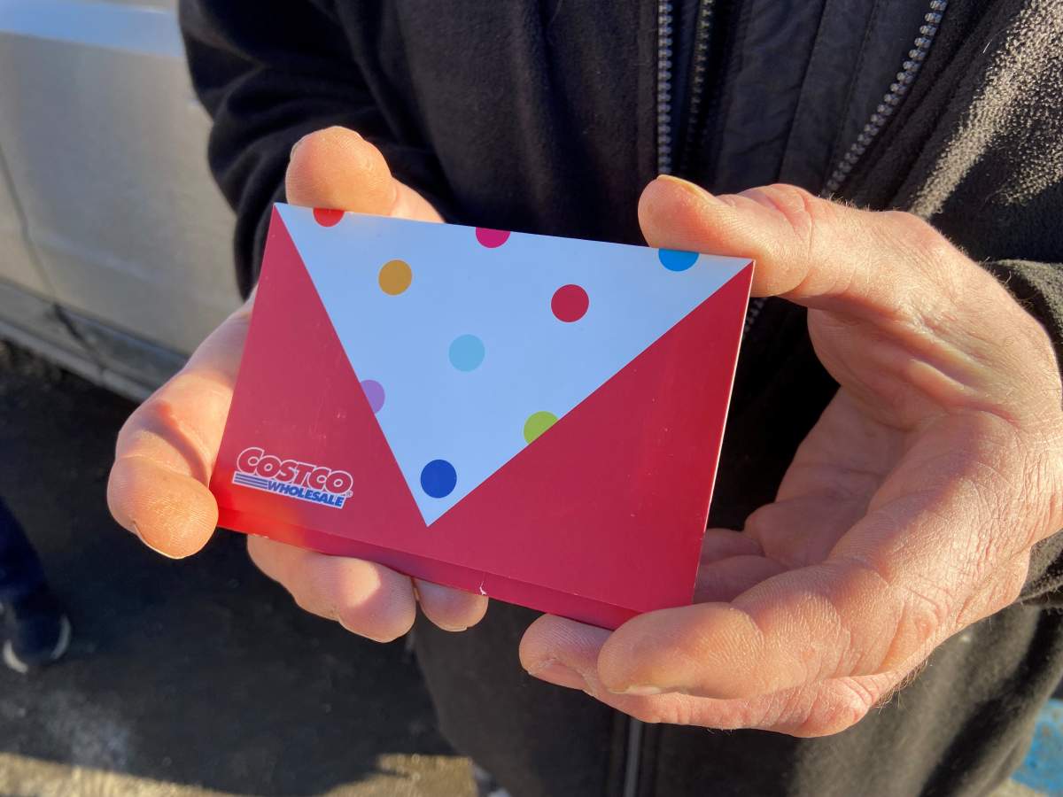 Costco gift card from Shelley to Harry.