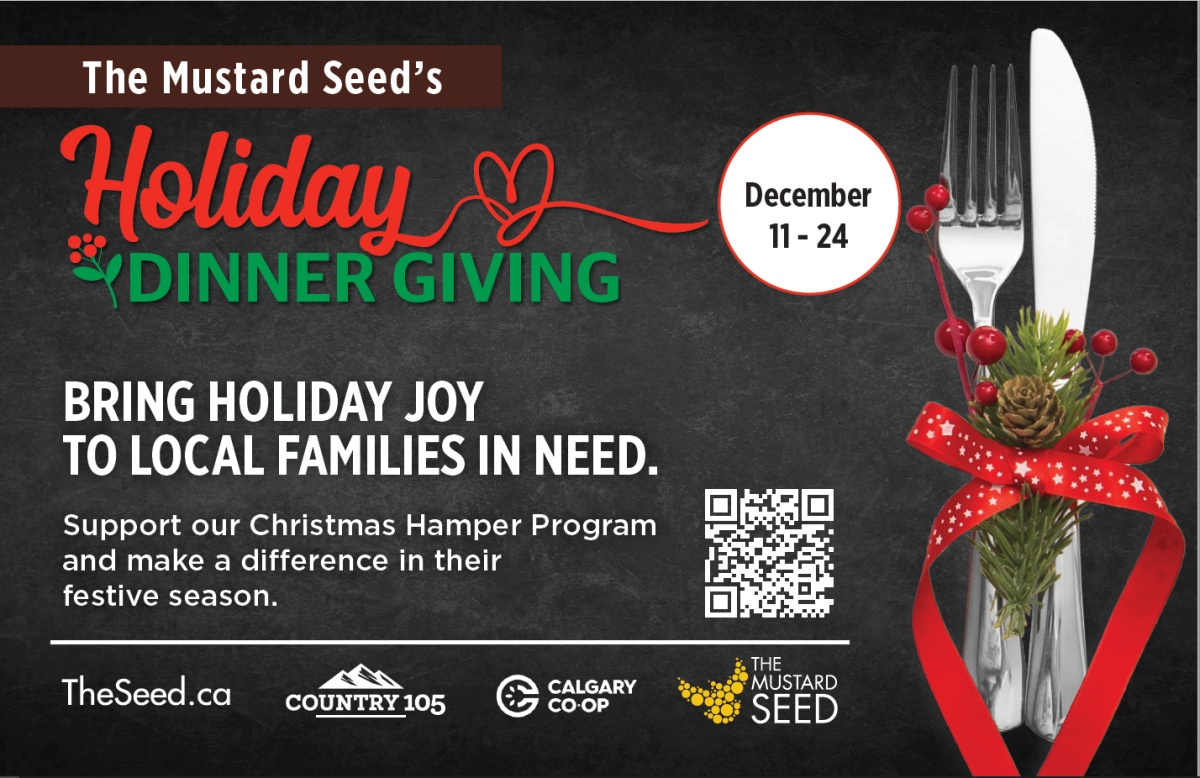 The Mustard Seed: Holiday Dinner Giving; supported by Global Calgary & QR Calgary - image
