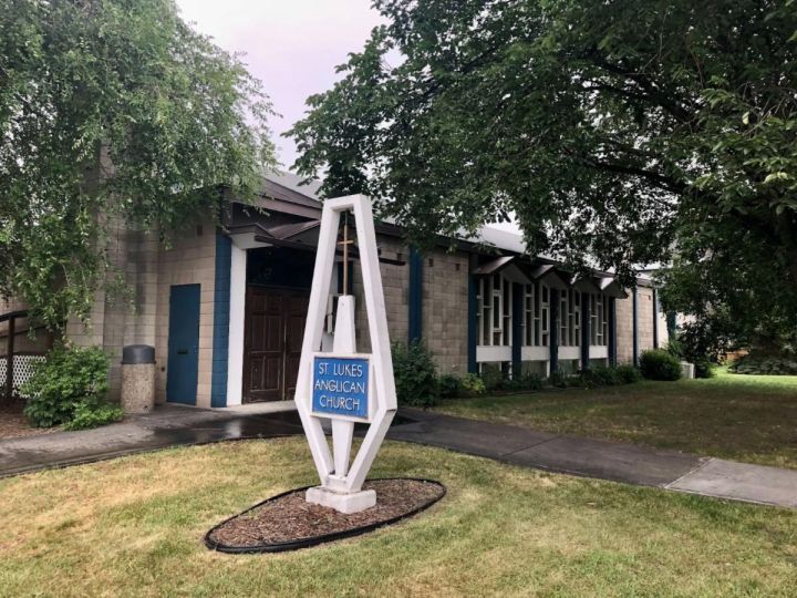 A photo of St. Luke's Anglican Church in Edmonton's Holyrood neighbourhood.