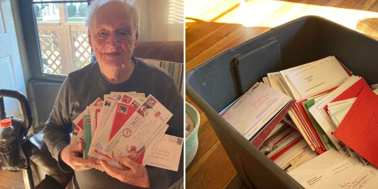 95-year-old man receives 15,000 cards after death of wife, who loved the holidays