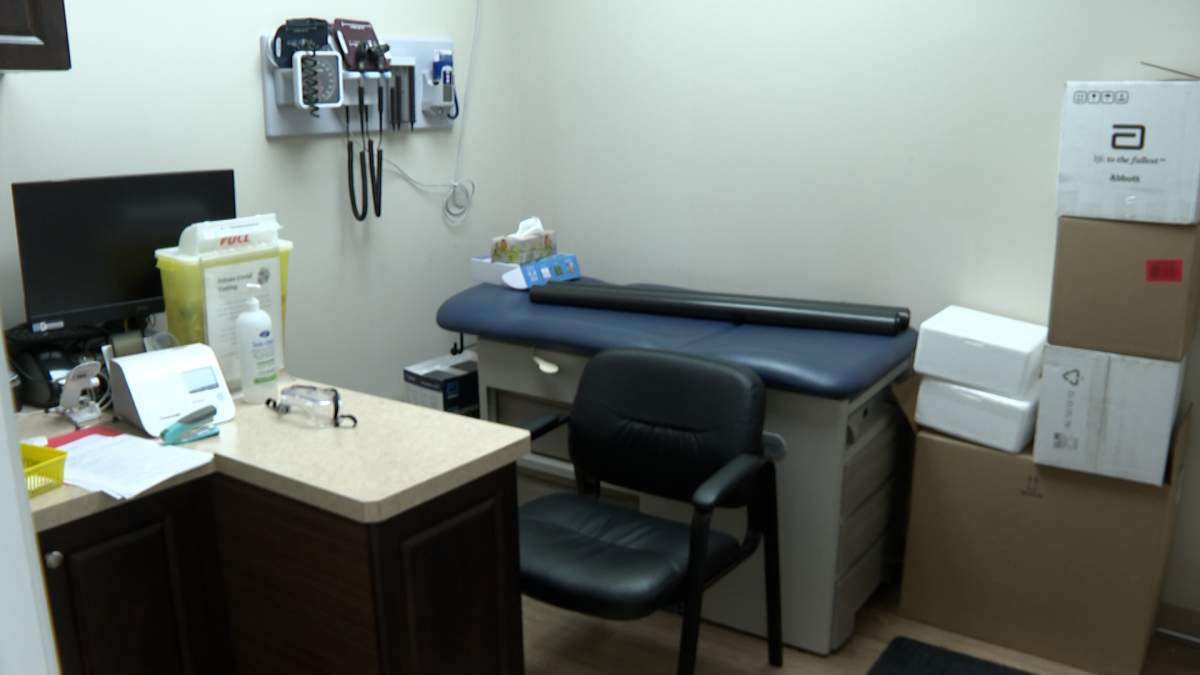 A walk-in clinic in Kingston, Ont. in 2022. The only walk-in clinic in Brandon, Man. will close next month due to physician shortages.