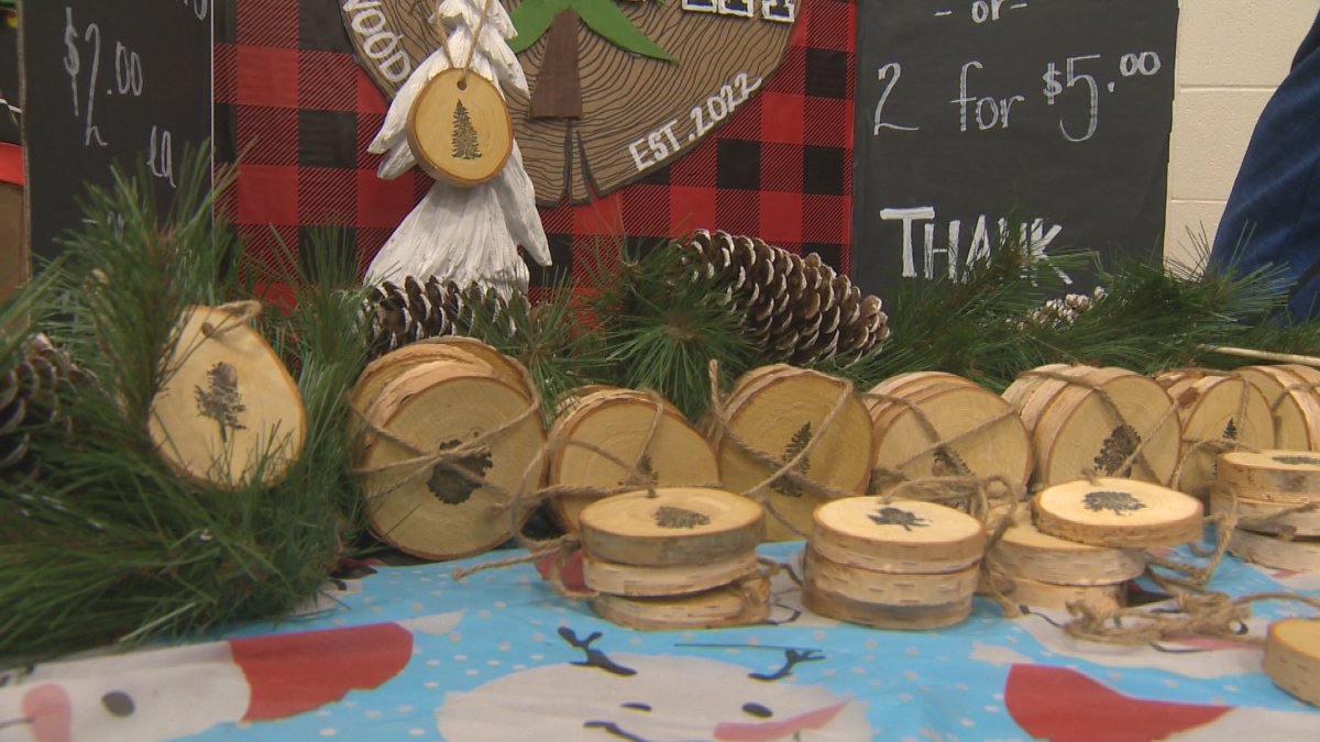 A set of coasters made by a student