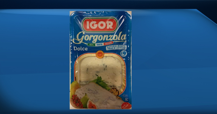 Canada recalls Igor’s Gorgonzola cheese for possible Listeria contamination – National | Globalnews.ca