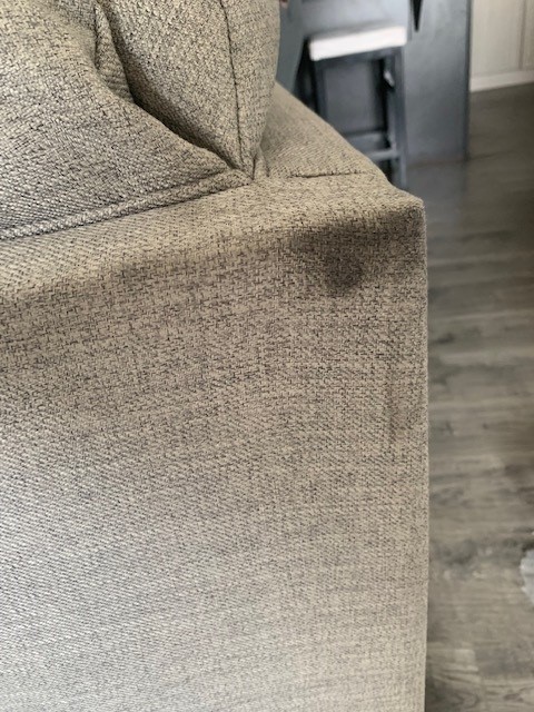 Photo of couch delivered to Tyler Bennett