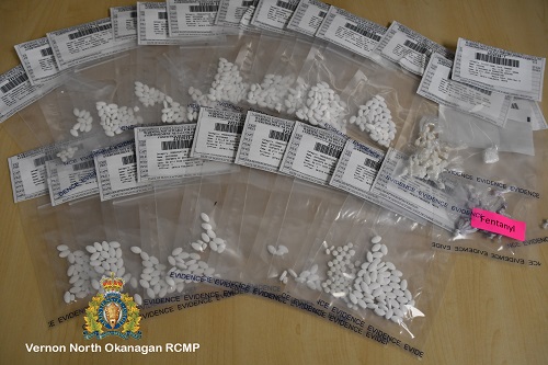 Police arrested two men and seized a quantity of drugs as a result of a traffic stop in Vernon last week.

