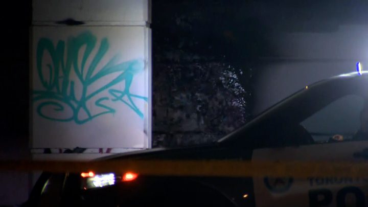 Burn marks are seen at the scene of the fire.