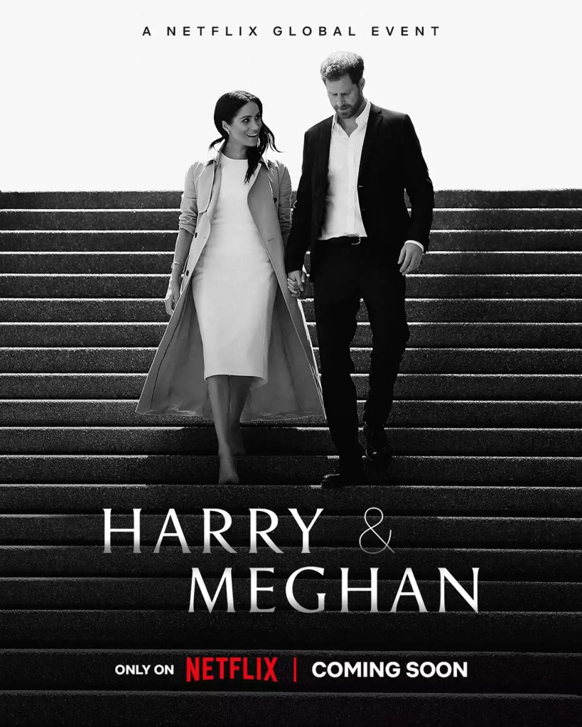 a promo for the Prince Harry and Meghan Markle documentary on Netflix