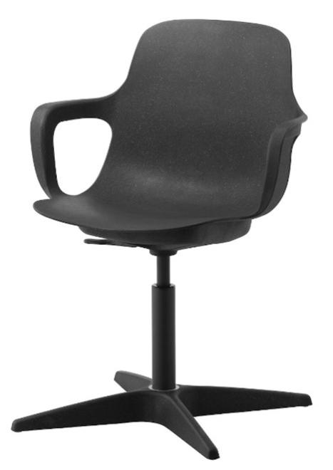 IKEA's Odger chair in the colour anthracite.