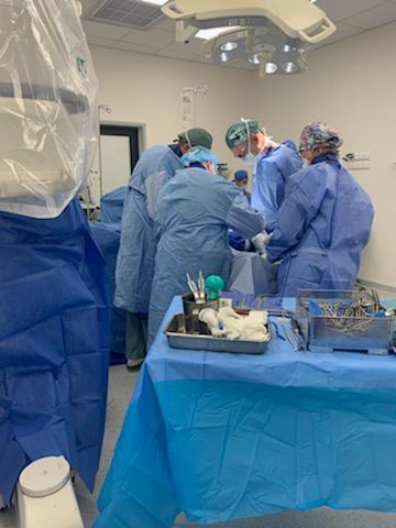 Some of the medical team working in Ukraine to help treat and heal the wounded soldiers and civilians.