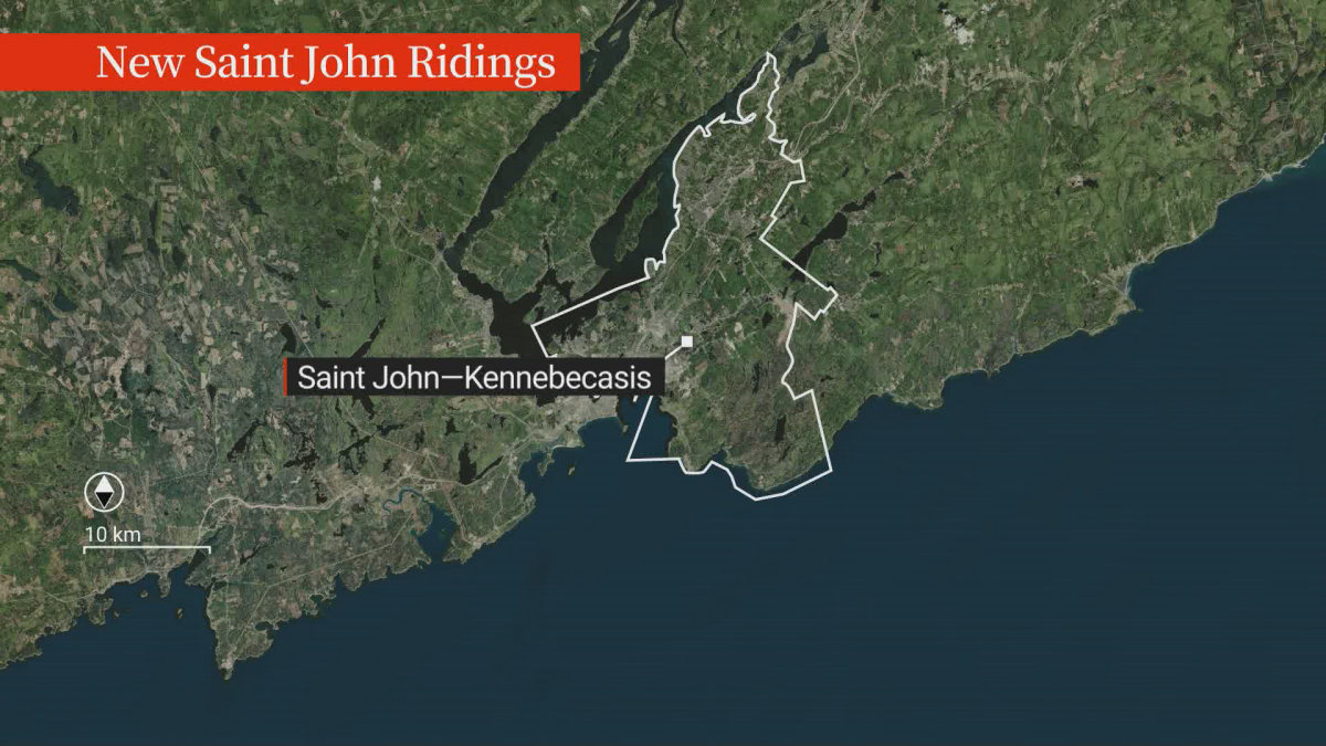 Longs riding would now include Quispamsis, while removing Saint John West