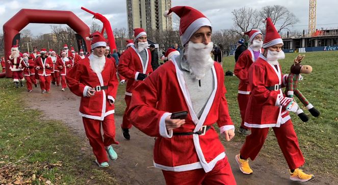 Dozens of Santas take part in Halifax run to help make kids’ wishes come true
