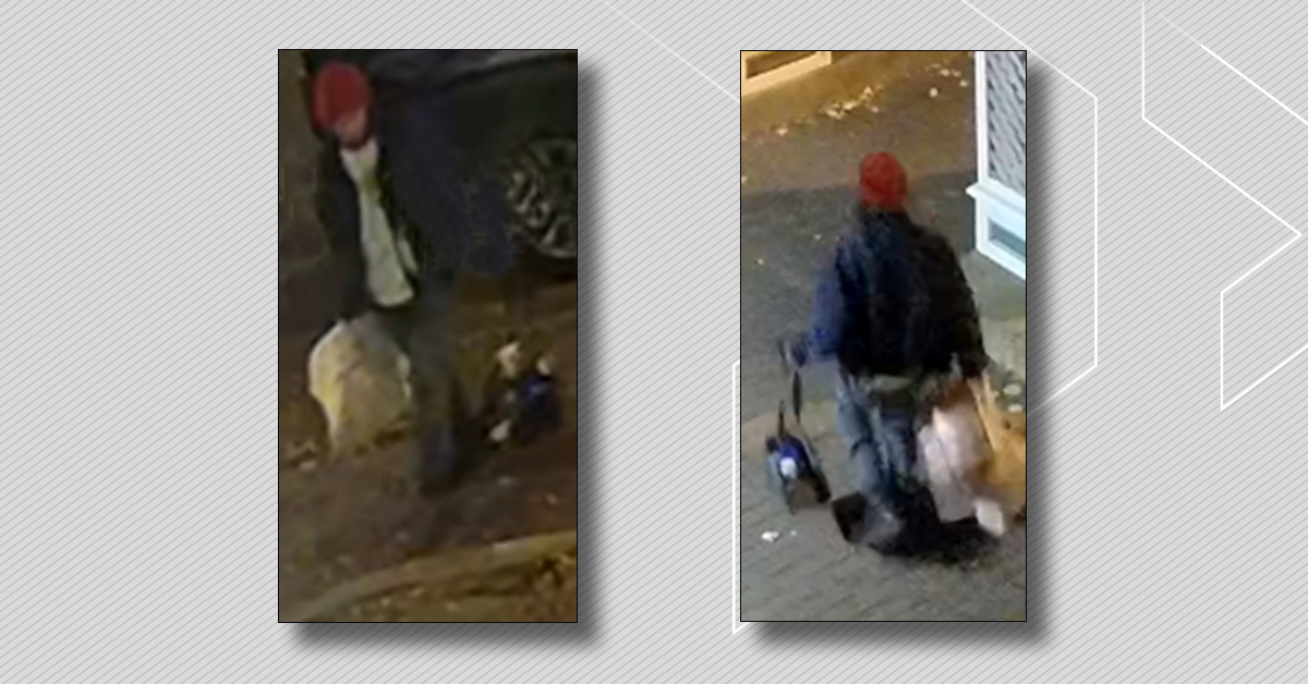 Surveillance video images of a man believed to have been stabbed  in RJW Mather Memorial Park, near 98 Avenue and 105 Street, on Sunday, Oct. 2 in downtown Edmonton.